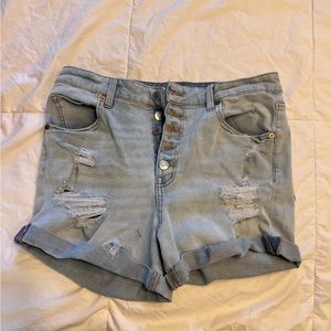 Aeropostale super high rise midi womens shorts